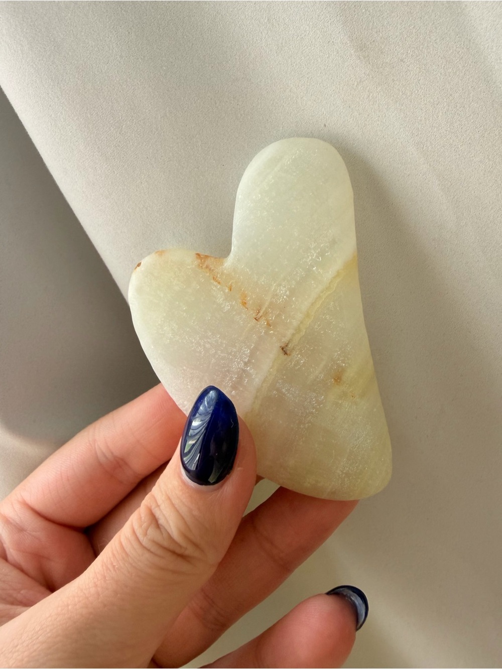 Handheld Green Calcite Gua Sha Massage Tool - Natural Stone